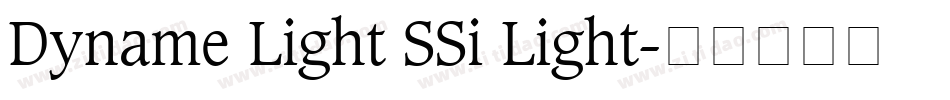 Dyname Light SSi Light字体转换